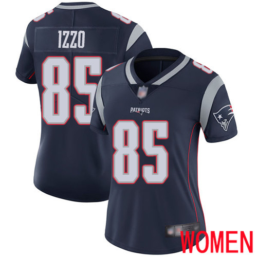 New England Patriots Football 85 Vapor Untouchable Limited Navy Blue Women Ryan Izzo Home NFL Jersey
